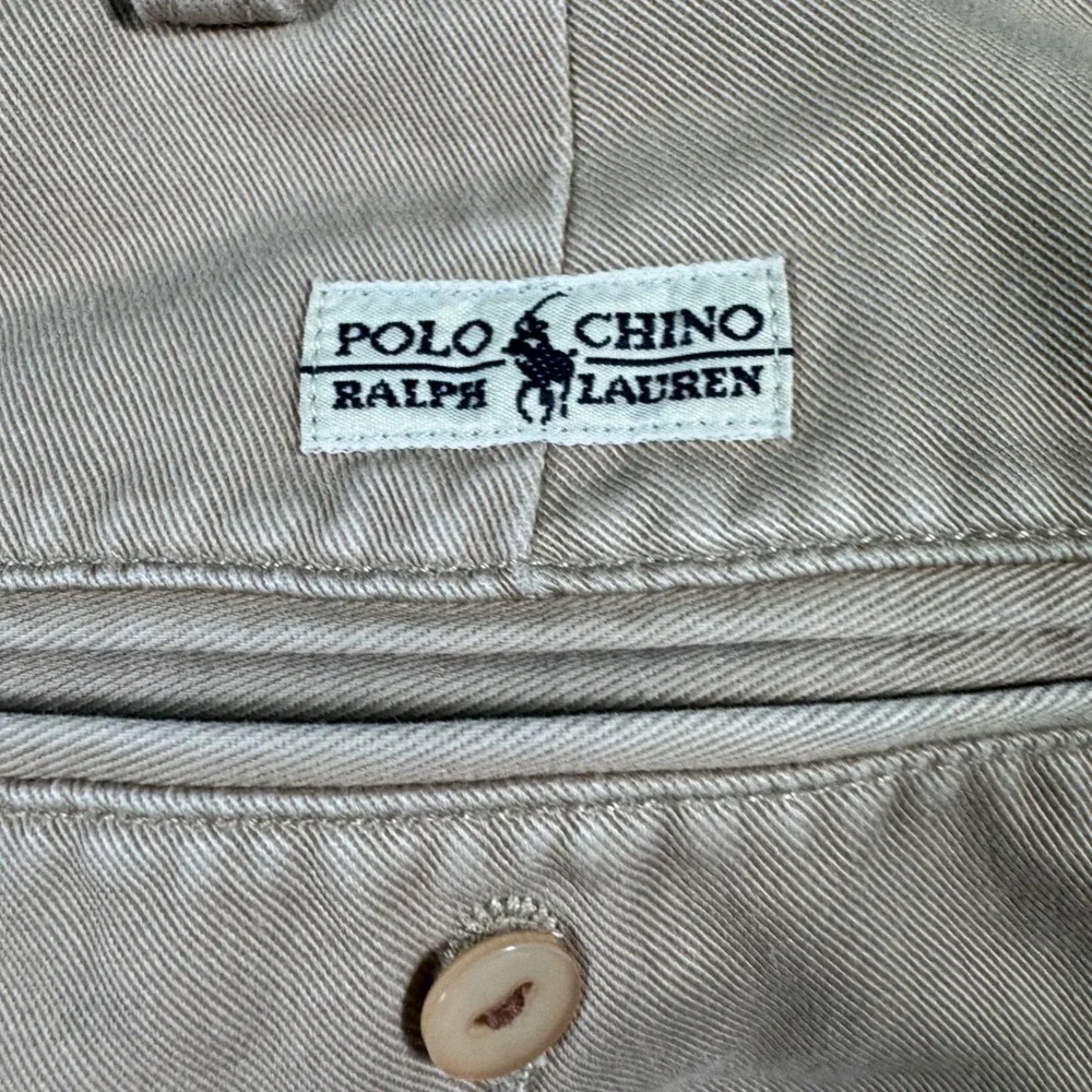 Polo Ralph Lauren Andrew Pant Mens 36x30 Khaki Tan Pleated Chino Cotton Trousers